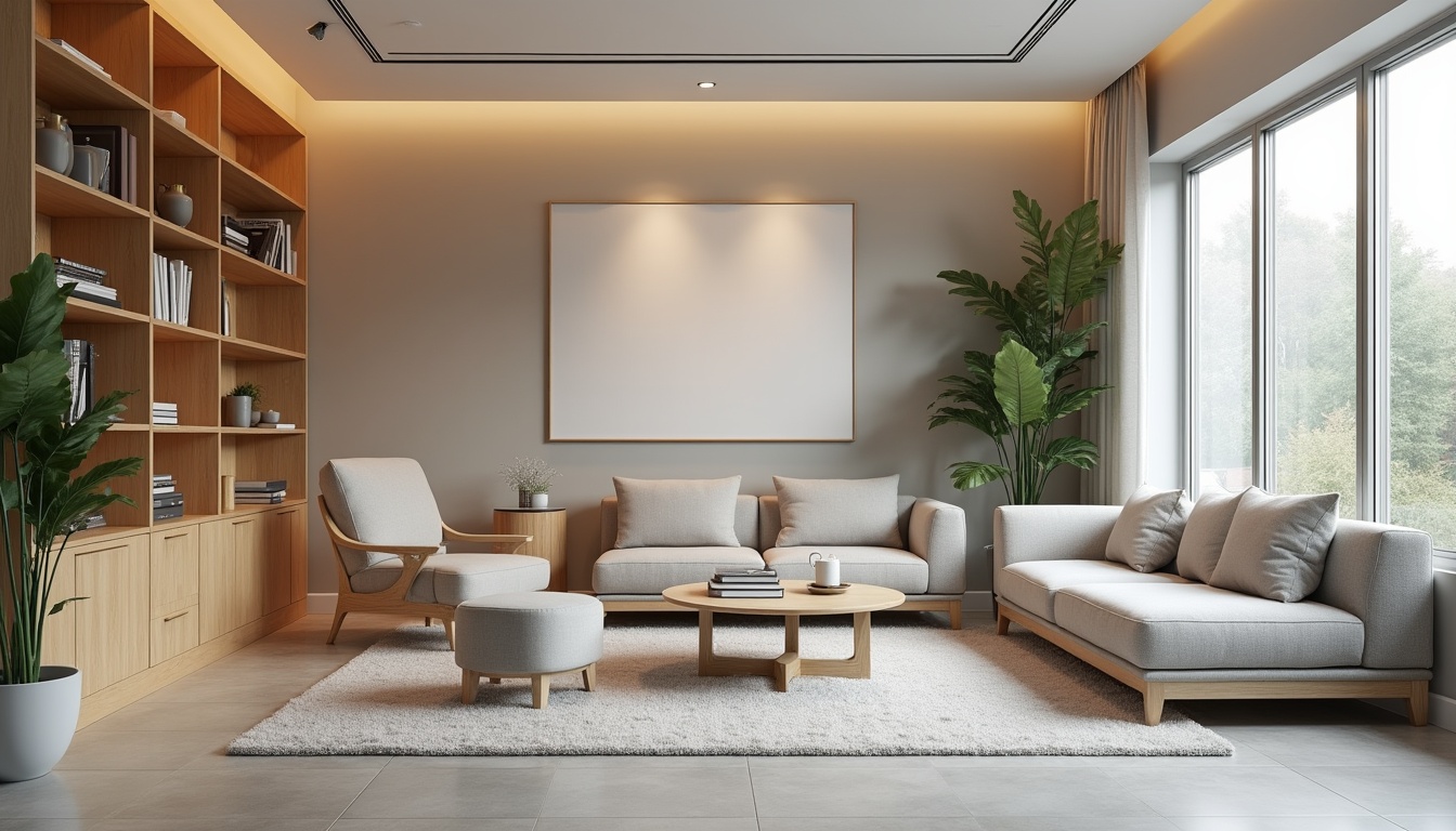 Modern office space with comfortable seating for leadership coaching in a neurodivergent-friendly environment